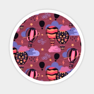 Hot Air Balloons on Stormy Weather Magnet